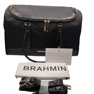 BRAHMIN Pet Carrier Black Melbourne Trimmed. #749034362431